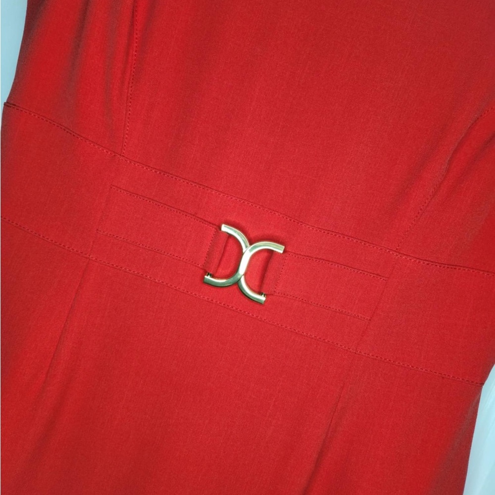 Tahari ASL Vibrant Red Dress - Picture 3 of 7